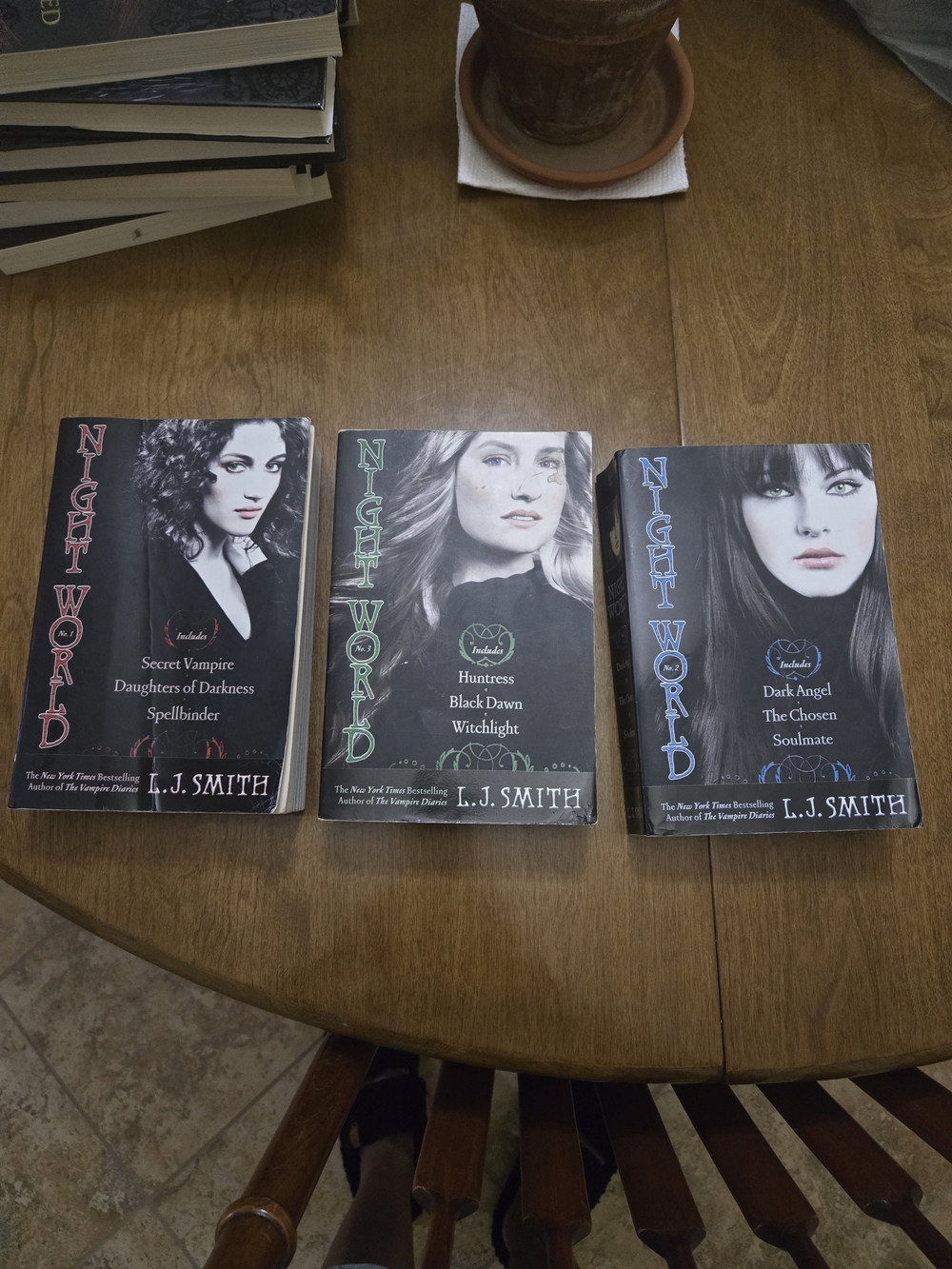 Night World Paperback Book Set by L.J. Smith - Black, Green, Blue Covers